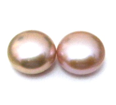 Natural Colours 11-12mm Half Drilled Button Pairs